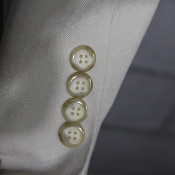 GRANT THOMAS 42R Ivory Silk Men's Sport Jacket Blazer Lord & Taylor - Picture 5 of 9